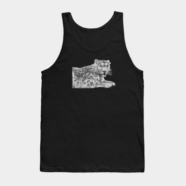 Snow Leopard Tank Top by Tim Jeffs Art